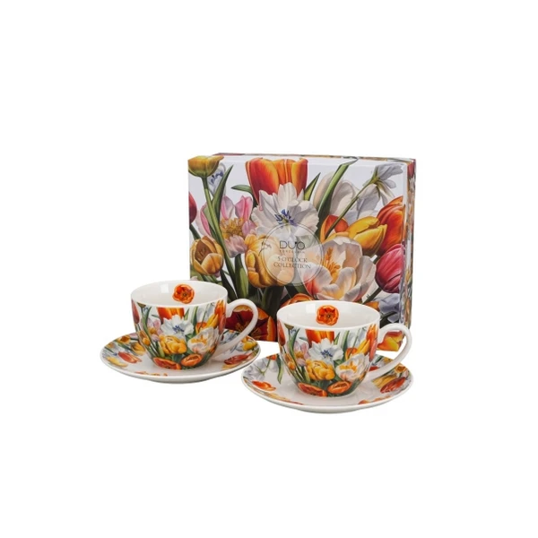 Filiżanka Duo Flower Classic porcelana 270 ml 2 szt.