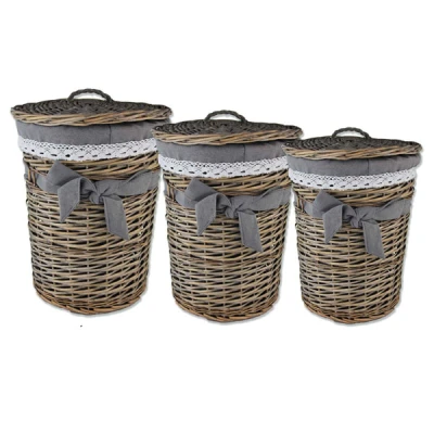 MON-KOSZ WIKLINOWY OKRĄGŁY SZARY DUŻY 5125