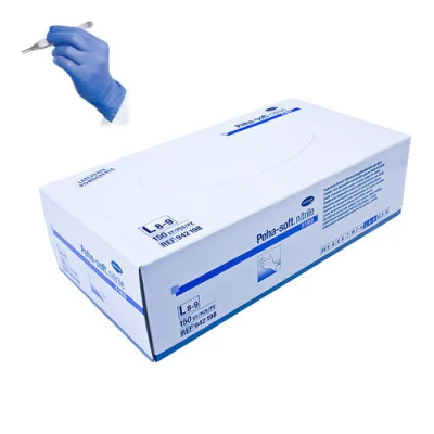 RĘKAWICZKI PEHA NITRILE *L* NIEBIESKIE /150/