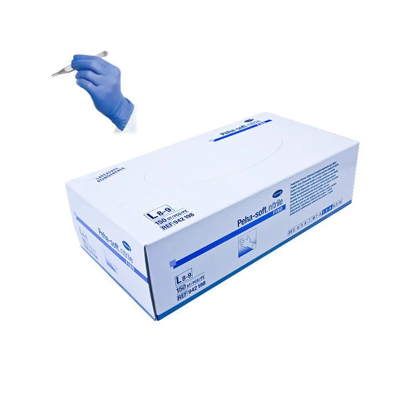 RĘKAWICZKI PEHA NITRILE *L* NIEBIESKIE /150/