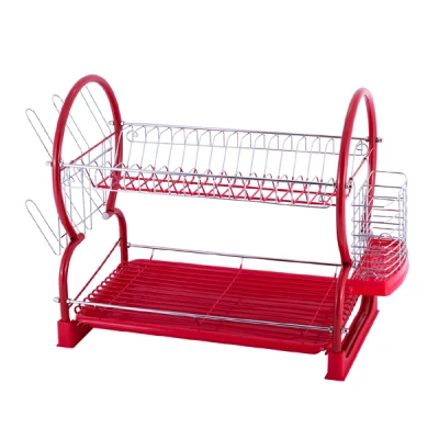 SUSZARKA DO NACZYŃ 55X24,5X37CM CZERWONA 0765A