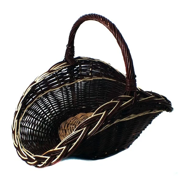 WK-KOSZ KOMINKOWY *CZARNO-BIAŁY* MAŁY OWAL