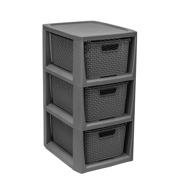 BRANQ-STOJAK Z 3 KOSZYKAMI *ANTRACYT* /1725/