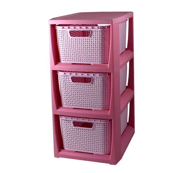 BRANQ-STOJAK Z 3 KOSZYKAMI *RÓŻ* /1725/