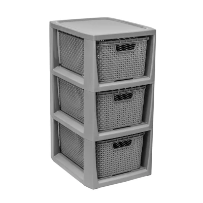 BRANQ-STOJAK Z 3 KOSZYKAMI *SZARY* /1725/