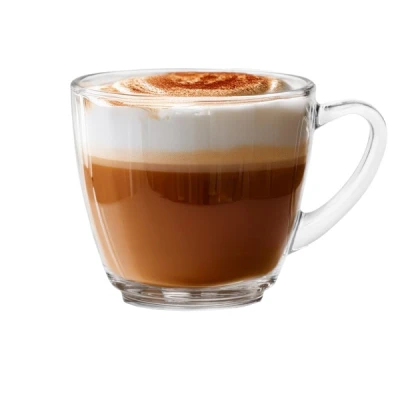 FILIŻANKA ZE SPODKIEM DO KAWY HERBATY PORCELANOWA 320ML PRZEŹROCZYSTA