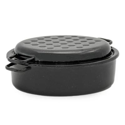 GĘSIARKA  EMALIOWANA 34CM OWALNA 5,5L