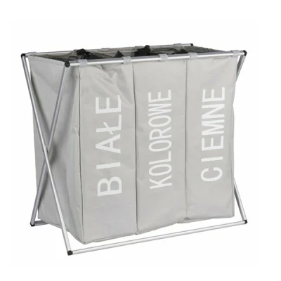 TAD-KOSZ NA BIELIZNĘ 3 KOMORY *VARJOSO* 64X38X57CM