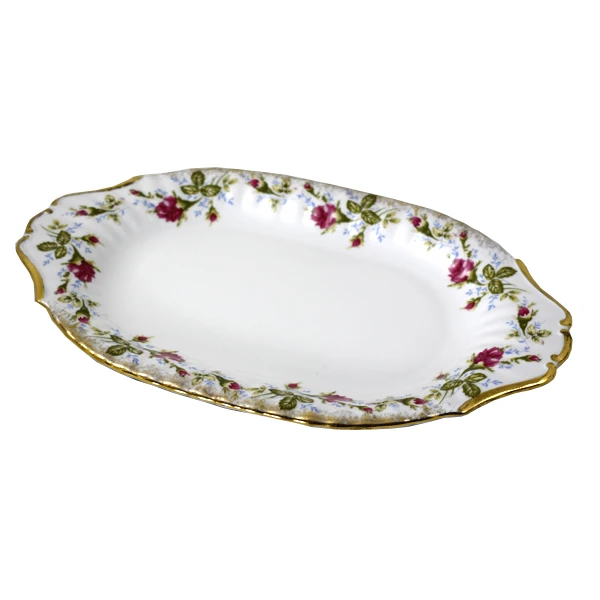 CER-PÓŁMISEK OWAL 38CM *RÓŻA+ZŁOTO* DYM-361/IW