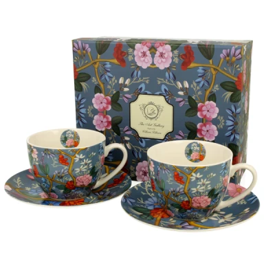 KOMPLET 2 FILIŻANEK ZE SPODKAMI Duo The Art Gallery porcelana 280 ml 2 szt.