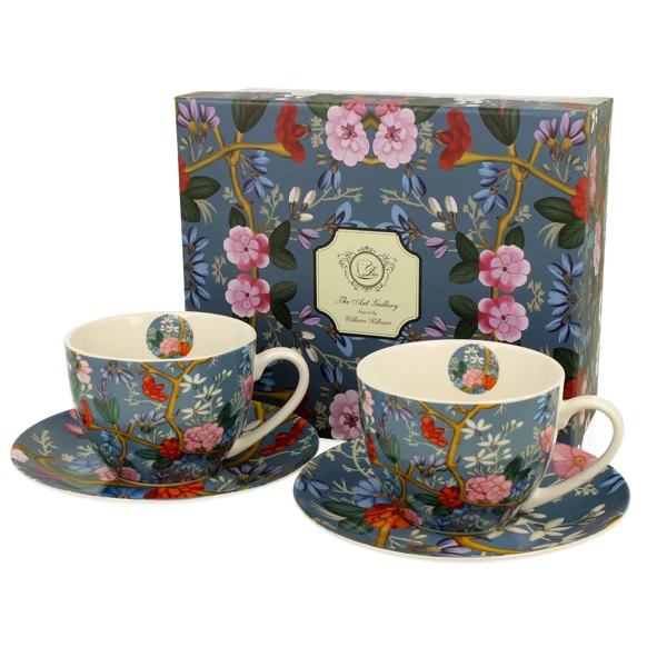 KOMPLET 2 FILIŻANEK ZE SPODKAMI Duo The Art Gallery porcelana 280 ml 2 szt.