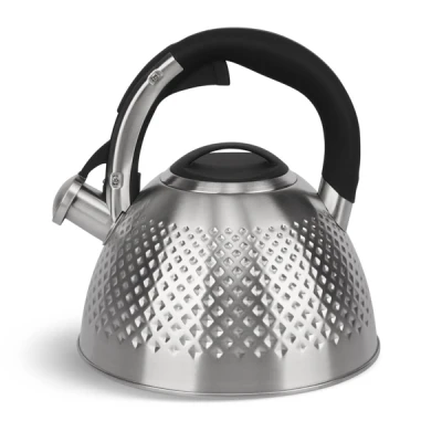 CZAJNIK NA GAZ 3L INDUKCJĘ NIERDZEWNY Z GWIZDKIEM SREBRNY PIĘKNY KLASYCZNY