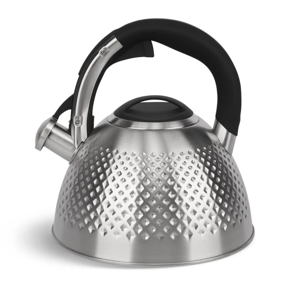 CZAJNIK NA GAZ 3L INDUKCJĘ NIERDZEWNY Z GWIZDKIEM SREBRNY PIĘKNY KLASYCZNY