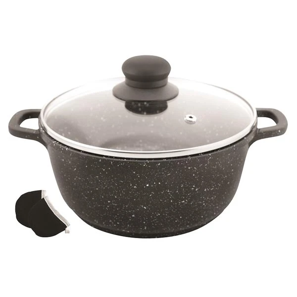 KH-3966 GARNEK ŻARO Z POWŁOKĄ MARMUROWĄ 24CM/3,2L ZP