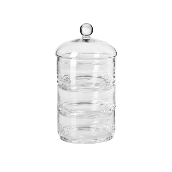 KR-KPL. 3-POJEMNIKÓW SZKLANYCH Z POKRYWĄ 0717