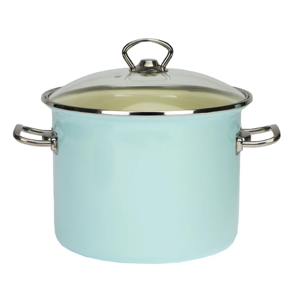 RYB-GARNEK EMALIOWANY GŁADKI 18CM 3L TURKUSOWY 83112