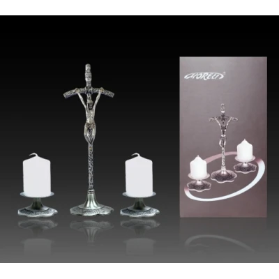 ZESTAW KOLĘDOWY PAPIESKI NR5 SREBRNY PATYNA 00-05