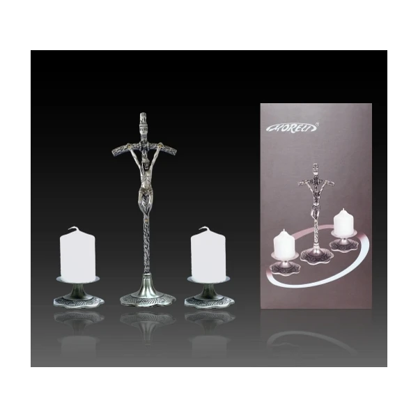 ZESTAW KOLĘDOWY PAPIESKI NR5 SREBRNY PATYNA 00-05