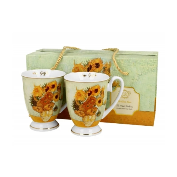KOMPLET 2 KUBKÓW PORCELANOWYCH Duo Van Gogh porcelana 320 ml