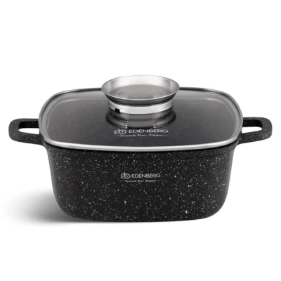 EB-GARNEK Z POWŁOKĄ NIEPRZYWIERAJĄCĄ KWADRAT 22CM/3,7L 8112