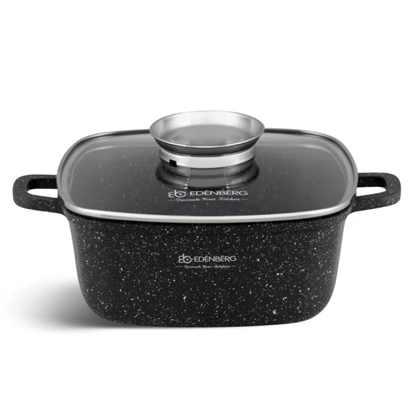 EB-GARNEK Z POWŁOKĄ NIEPRZYWIERAJĄCĄ KWADRAT 22CM/3,7L 8112