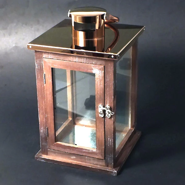 MON-LATARNIA ŚREDNIA DREWNO+MIEDŹ 4341