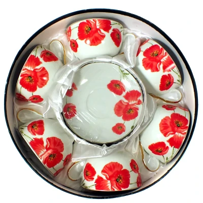 SAL-KPL. FILIŻANEK+SPODKI 6+6 *MAGDALENA GA282* 300ML