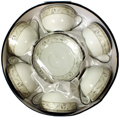 SAL-KPL. FILIŻANEK+SPODKI 6+6 *MAGDALENA GA314* 300ML