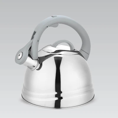 Czajnik NA GAZ NIERDZEWNY 2,5L z gwizdkiem SREBRNY