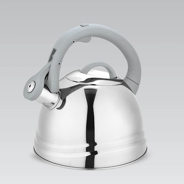 Czajnik NA GAZ NIERDZEWNY 2,5L z gwizdkiem SREBRNY