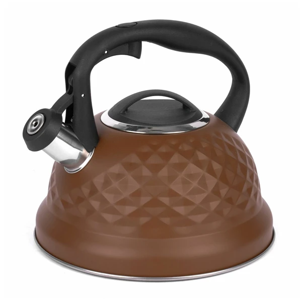 CZAJNIK NA GAZ INDUKCJĘ NIERDZEWNY 3L BRĄZ MATOWY