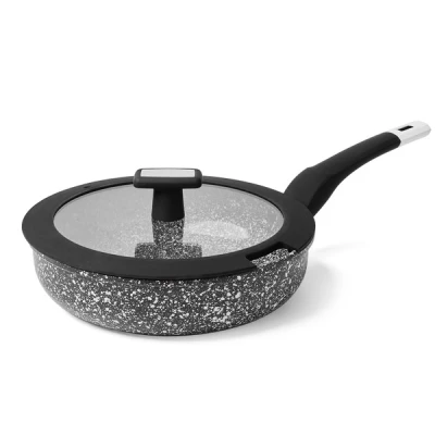 TAD-PATELNIA CERAMICZNA EXTRA GŁĘBOKA 24CM H6,5CM *KINGSTONE* INDUKCJA