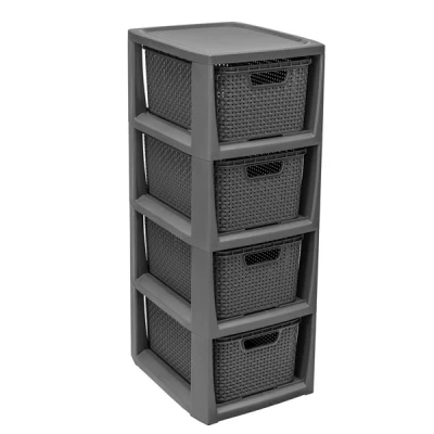 BRANQ-STOJAK Z 4 KOSZYKAMI *ANTRACYT* /1726/