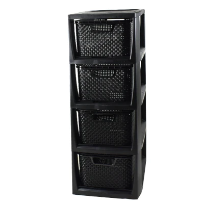 BRANQ-STOJAK Z 4 KOSZYKAMI *CZARNY* /1726/