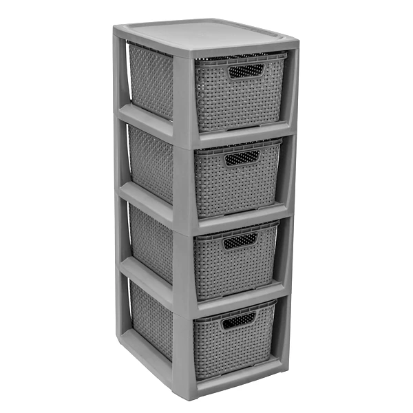 BRANQ-STOJAK Z 4 KOSZYKAMI /1726/ SZARY