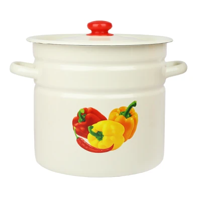 RYB-GARNEK EMALIOWANY ZDOBINY 26CM Z/P 12L PAPRYKA 1624