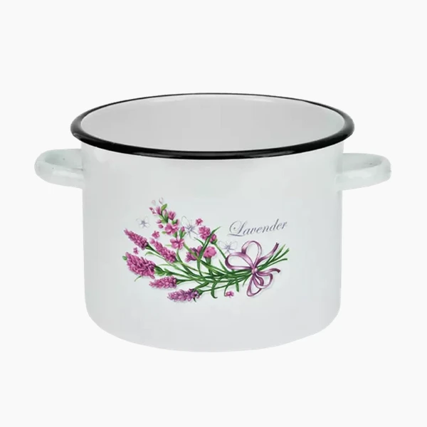 RYB-GARNEK EMALIOWANY ZDOBIONY WYSOKI 22CM 7L LAWENDA Z/P 1620
