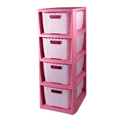 BRANQ-STOJAK Z 4 KOSZYKAMI *RÓŻ* /1726/