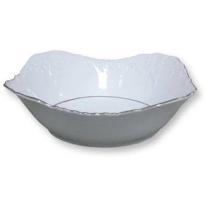 ĆMIELÓW-3604-SALATERKA KWADRAT 24 *ROCOCO*