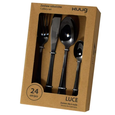 KULIG-KPL. SZTUĆCÓW 24-SZT. LUCE BLACK 0558