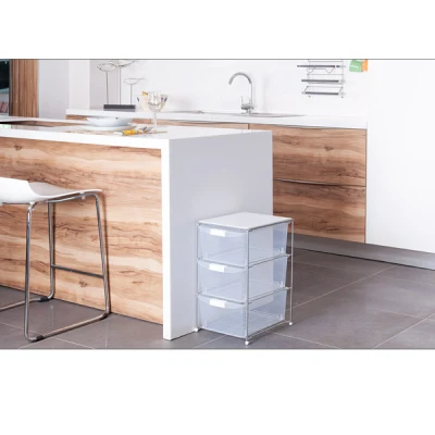 MX0957-PÓŁKA Z 3 PLASTIKOWYMI SZUFLADAMI