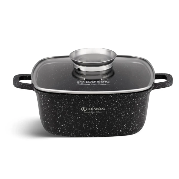 EB-GARNEK Z POWŁOKĄ NIEPRZYWIERAJĄCĄ KWADRAT 26CM/5,5L 8114