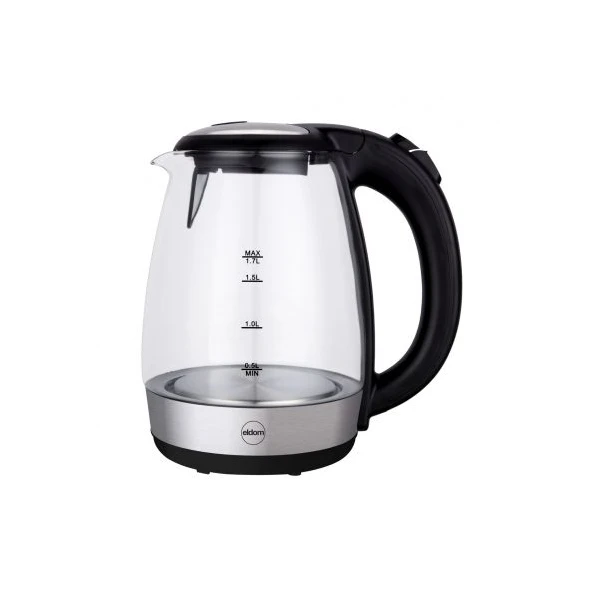 SZKLANY CZAJNIK ELEKTRYCZNY 1,7L 2200W BEZPRZEWODOWY Z PODŚWIETLENIEM LED