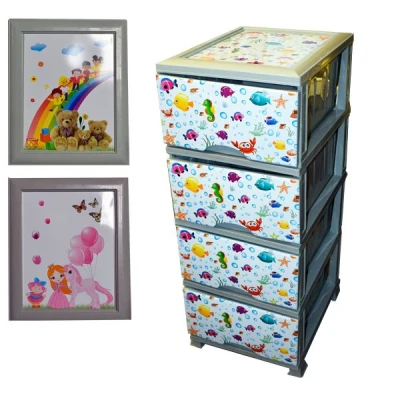 KAT-KOMODA Z MOTYWEM 4-PÓŁKOWA