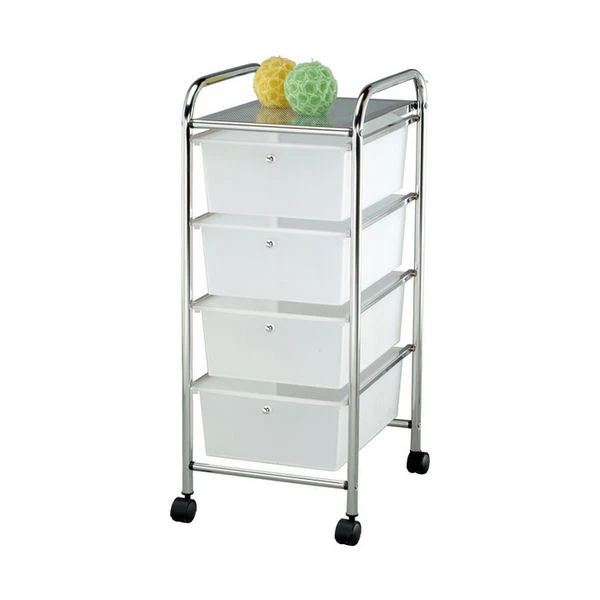 MX3002-REGAŁ NIERDZ. NA KÓLKACH *4* SZUFLADY PLASTIK