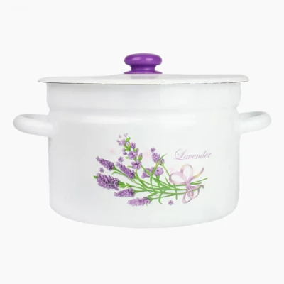 RYB-GARNEK EMALIOWANY ZDOBIONY 26CM 9L LAWENDA Z/P 1621