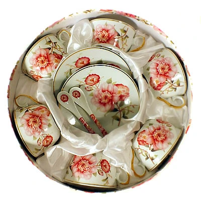 4WD-KPL. KAWA 6+6+ŁYŻECZKI *PEONIE* PEON018