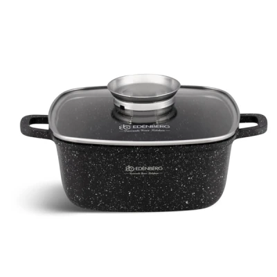 EB-GARNEK Z POWŁOKĄ NIEPRZYWIERAJĄCĄ KWADRAT 26CM/5,5L 8114