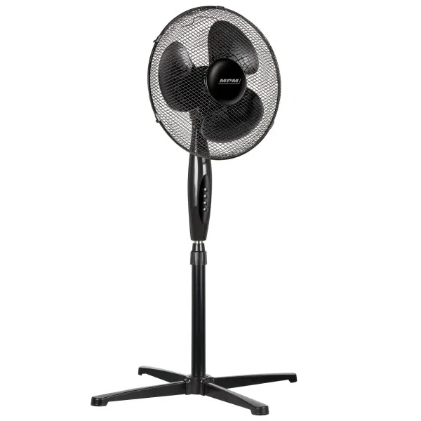 WENTYLATOR STOJĄCY PODŁOGOWY WIATRAK MPM MWP-15/C CZARNY MOCNY CICHY DUŻY