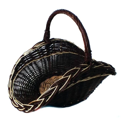 WK-KOSZ KOMINKOWY *CZARNO-BIAŁY* DUŻY OWAL